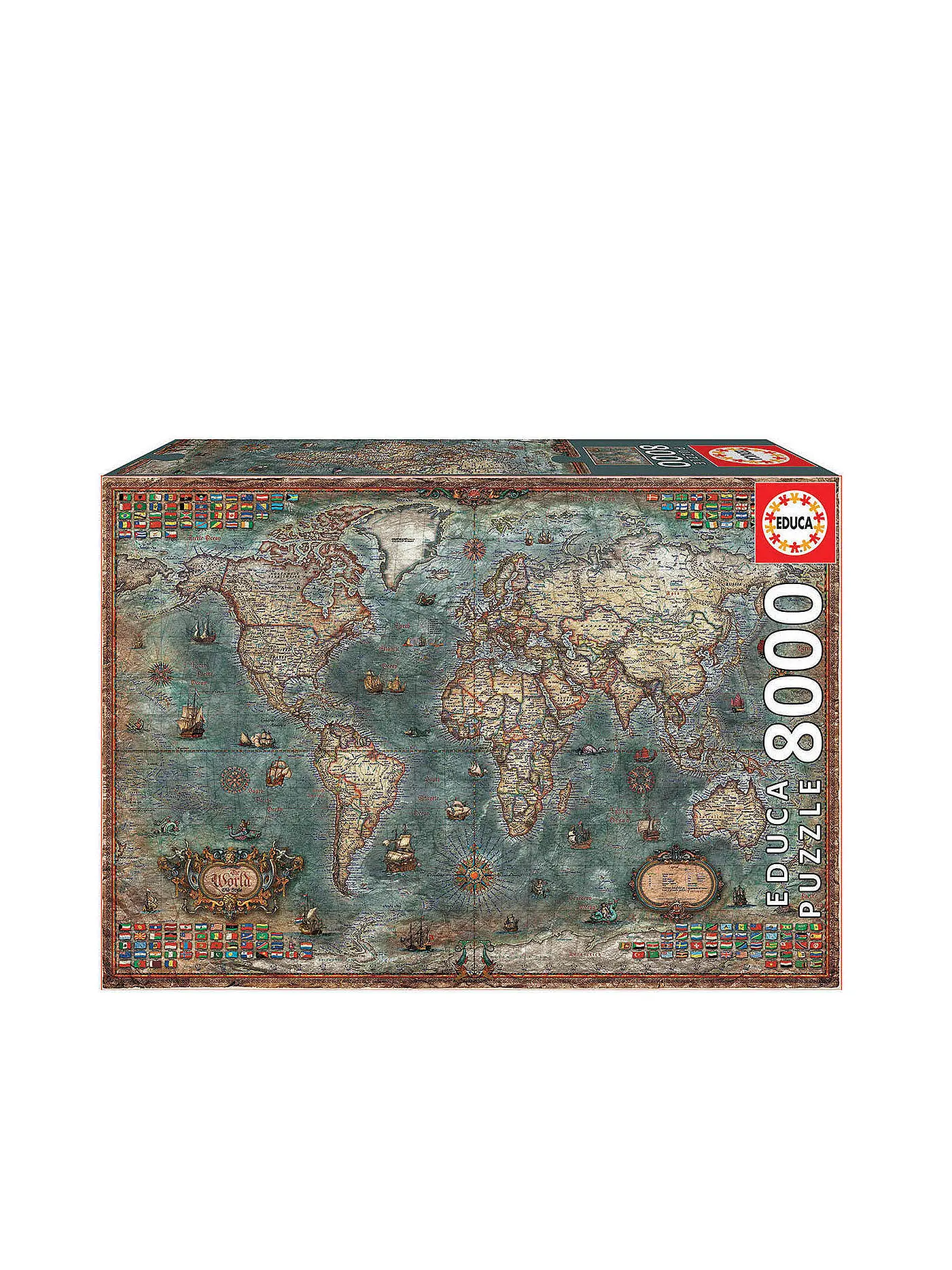 EDUCA | Antike Weltkarte 8000 Teile Puzzle | 